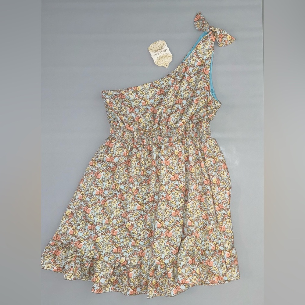 Altar'd State Flower One Shoulder Medium Dress